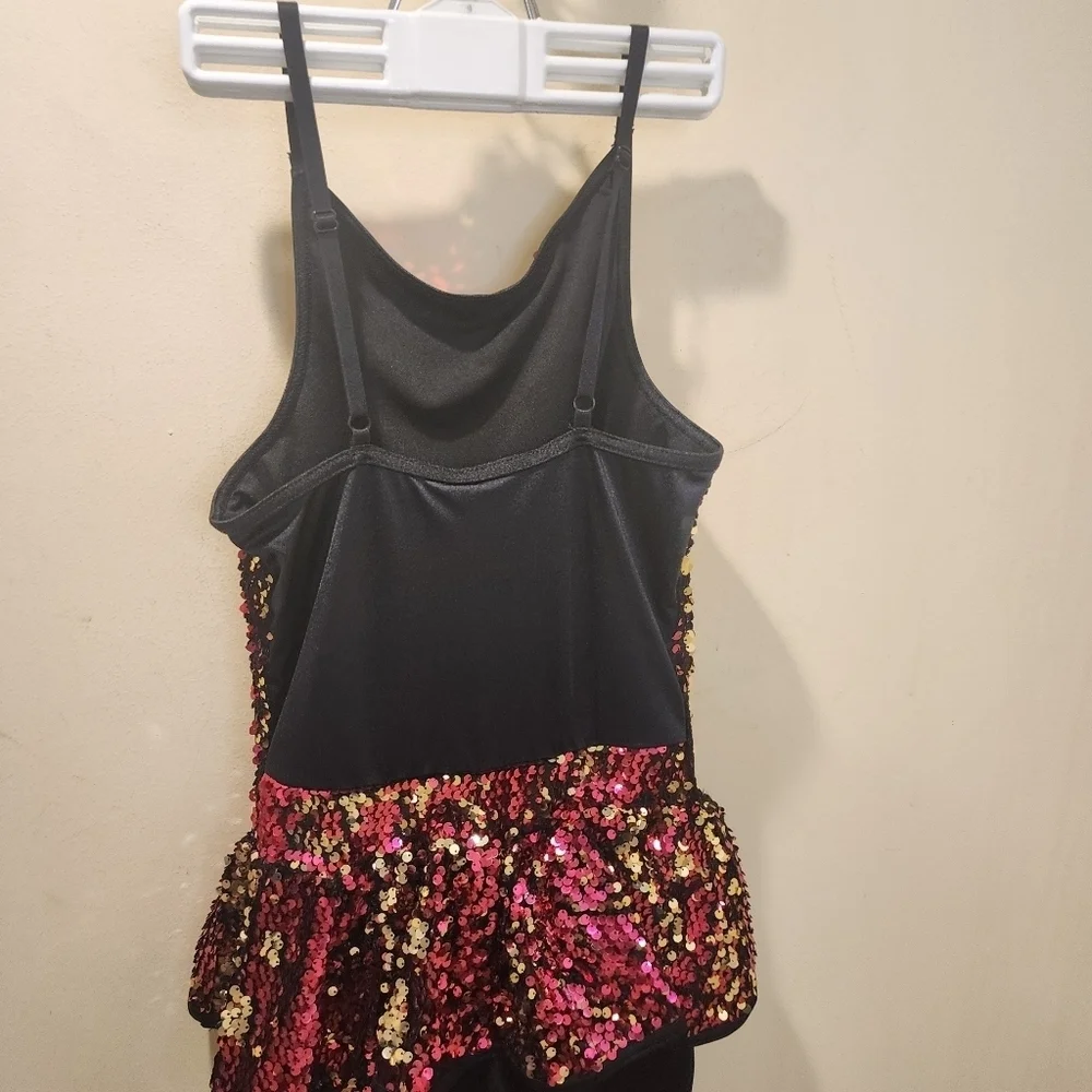 WEISSMAN one Piece sequins Dance Costume Jumpsuit size S